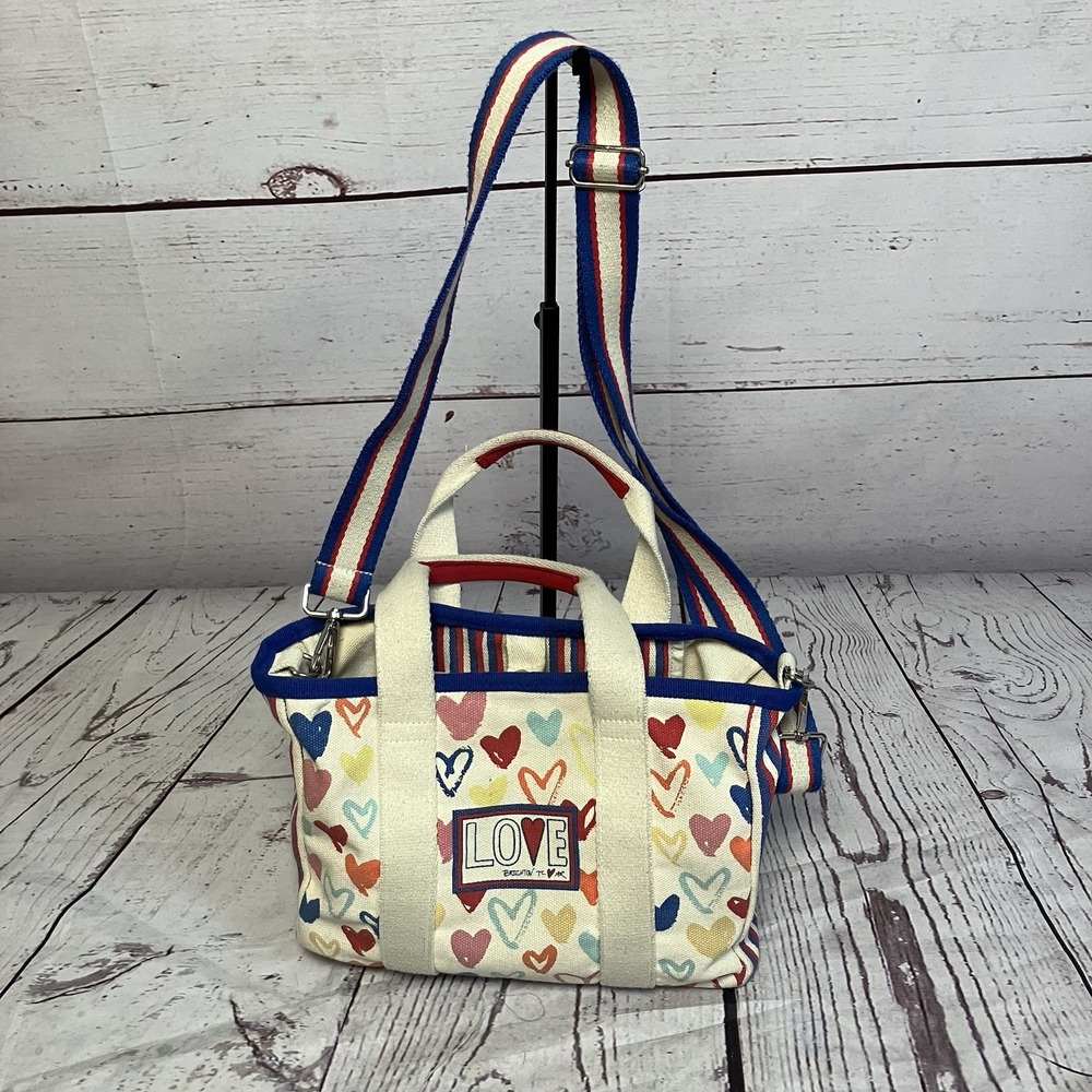 Brighton Red White and You Mini Tote Love Hearts Canvas Whimsical Patriotic